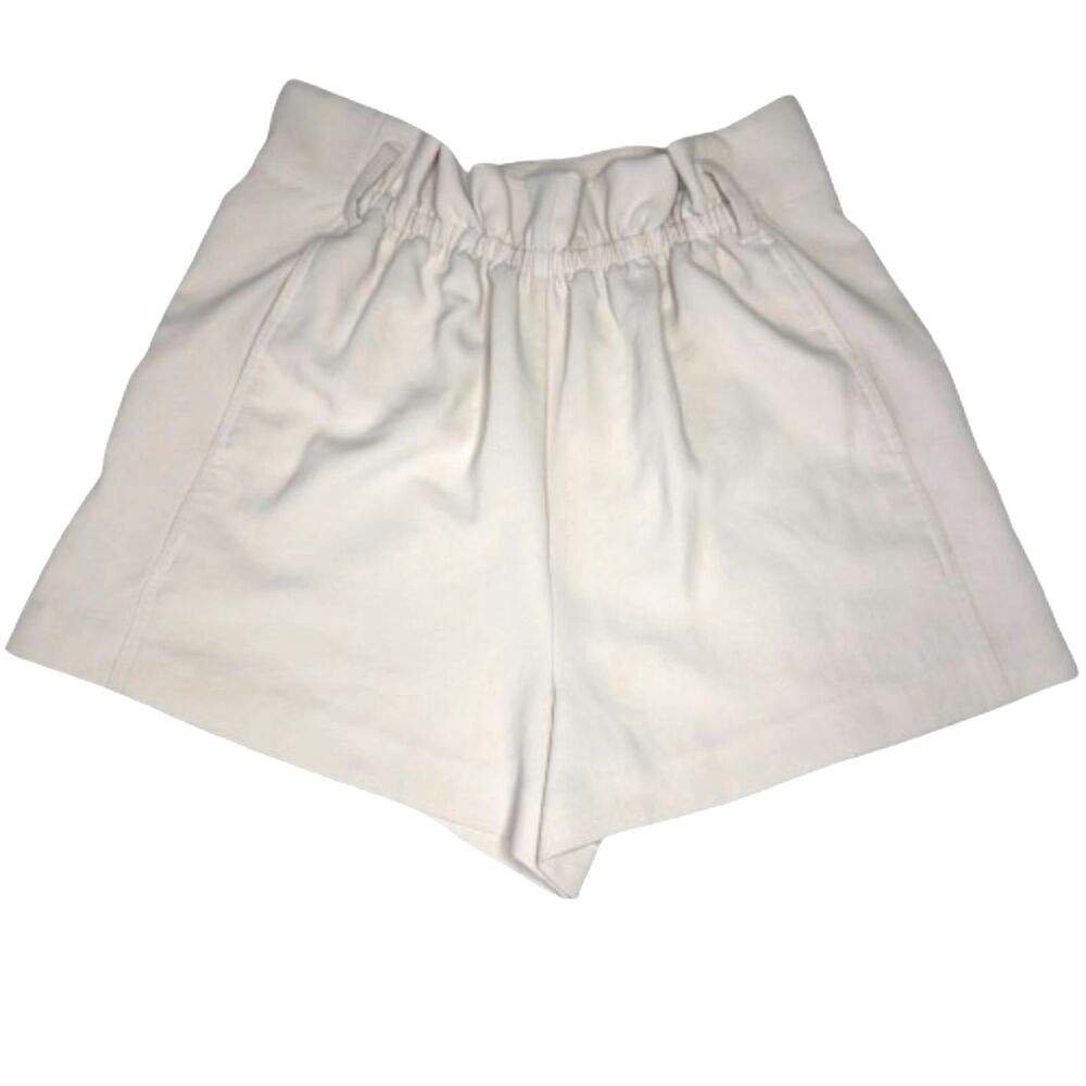 Wilfred Aritzia Women's Light Cream Minimalist High Rise Shorts Size 10 / Medium